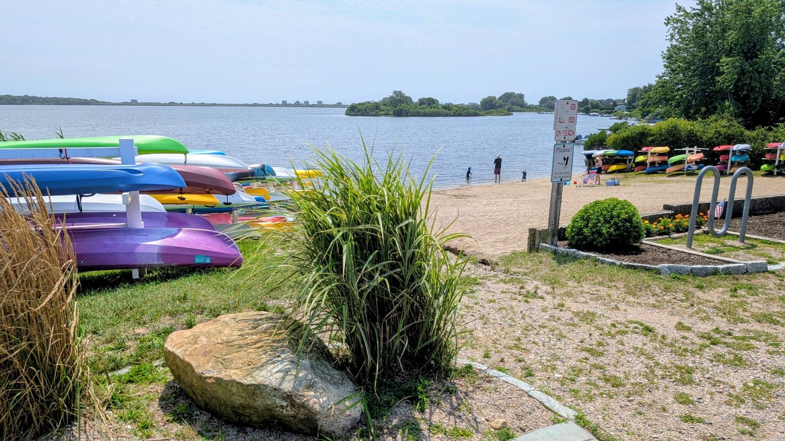 Private bay-side beach